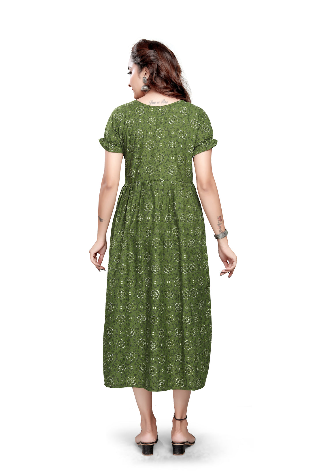 Navy Blue Floral Maternity & Nursing Dress